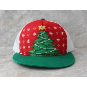 Holiday Time Unisex Light Up Twinkle Tree Trucker Christmas Hat One Size New